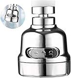 Gexmil Movable Tap Kitchen Faucet aerator Head 360° Rotatable Faucet Sprayer Replacement Anti...