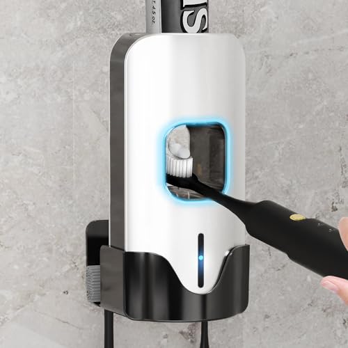 Tucao DDYGQ-WHITE Toothpaste Dispenser, Smart Automatic Toothpaste Dispenser Wall Mounted thumb #7