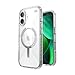 Speck Presidio Perfect Clear Grip for iPhone 17 Case, MagSafe-Compatible, Slim Protective Case, Clear/Clear/Silver