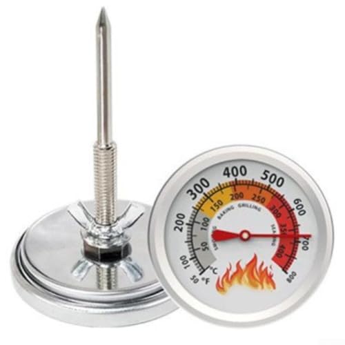 Für BBQ Thermometer Ersatz-Messgerät für Holzkohlegrill mit Dual Celsius und Fahrenheit Skalen und rostbeständigem Edelstahlmaterial (weiß) Für BBQ Thermometer Ersatz-Messgerät für Holzkohlegrill mit Dual Celsius und Fahrenheit Skalen und rostbeständigem Edelstahlmaterial (weiß)