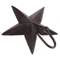 BUGUUYO Cast Iron Five-Pointed Star Hook Star Shaped Coat Hook Decorative for Kitchen Wall Hanging Storage