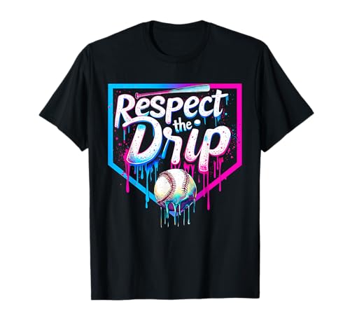 Baseball Drip For Boys Ice Cream Drip Youth Boys Baseball T-Shirt