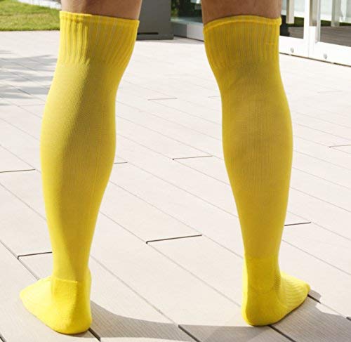 Athletic Over the Calf Compression Crew Socks for Mens and Boys - Black/Red/White/Yellow/Green3