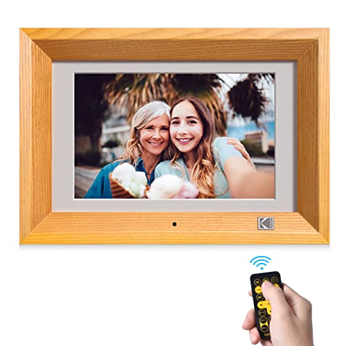 KODAK 10.1in Wood Digital Photo Frame, 1280×800 HD