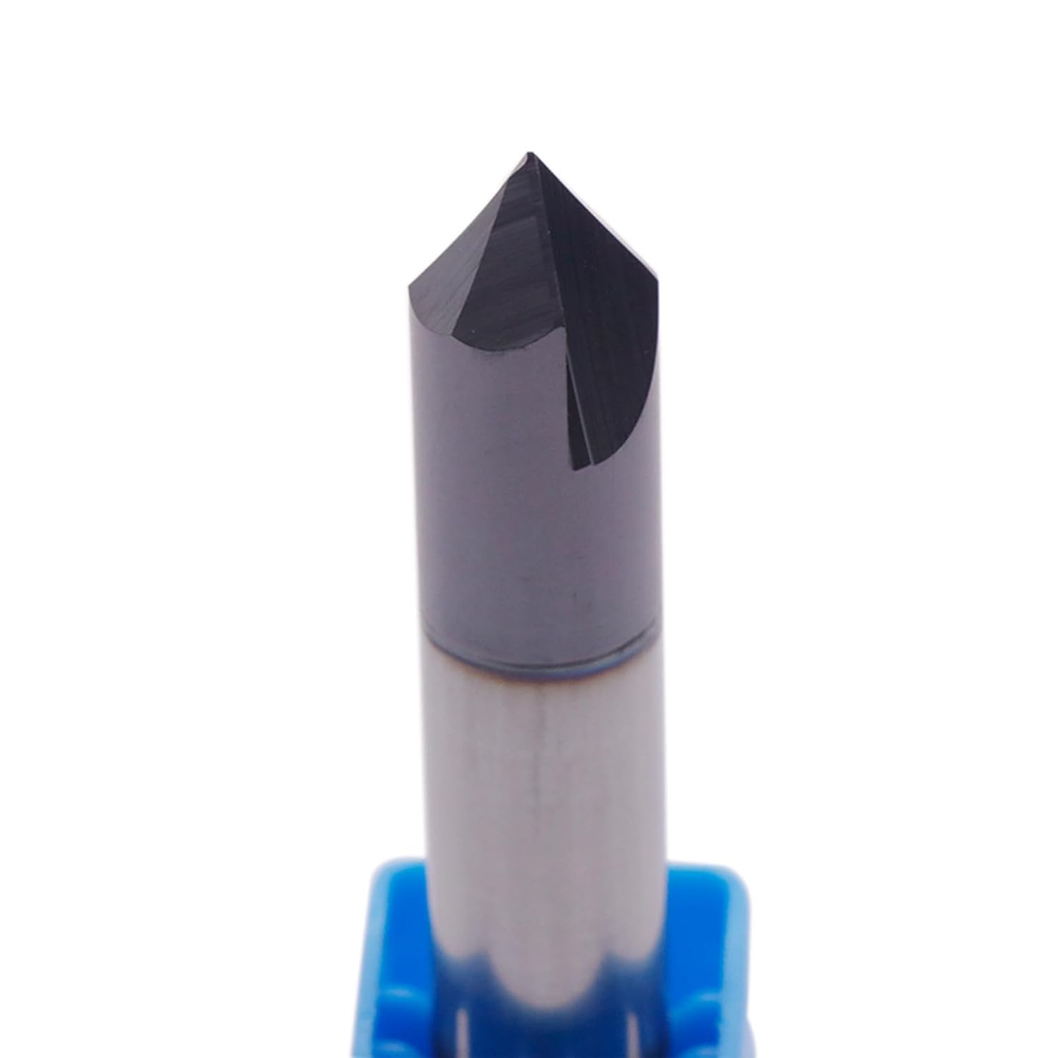 BestParts Fresa de extremo de carburo sólido de alto rendimiento, fresa de chaflán – doble extremo – revestimiento AlTiN, 2 flautas, ángulo de chaflán de 90°, diámetro de corte de 3/8 pulgadas
