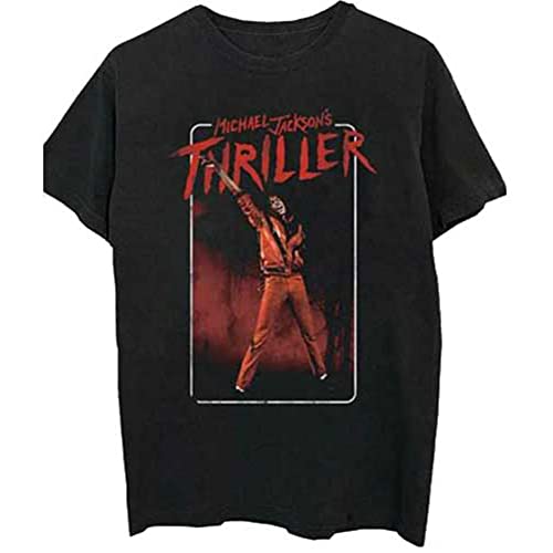Rockoff Trade Michael Jackson Thriller White Red Suit, T-Shirt Homme, Noir (Black Black), Large