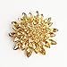 Rhinestone Large Flower Brooches Pins for Women Fashion Sparkly Crystal Sunflower Statement Brooch Unique Wedding Party Suit Dress Jewelry Accessories (Yellow)