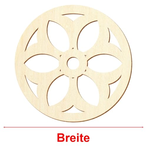 Rueda de carro de madera V7 – Decoración para manualidades 5 – 50 cm, paquete con 100 unidades, ancho: 38 cm