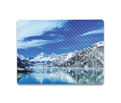 Image of MightySkins Carbon Fiber Skin Compatible with Microsoft Surface Laptop Go 3 (2023) Full Wrap Kit - Sky Lake | Protective, Durable Textured Carbon Fiber Finish | Made in The USA