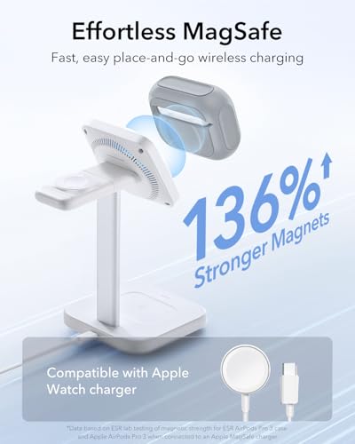 Image of ESR for AirPods Pro 3 Case, Compatible with AirPods Pro Case 3rd Generation (2025), Compatible with MagSafe, Full Drop Protection Cover with Lanyard, Gray