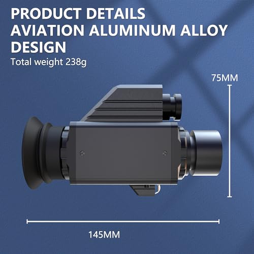 Thermal Monocular for Night Hunting, 296x192 IR Resolution, 60Hz Refresh Rate, 9mm Focal Lens - Lightweight Thermal Imaging Scope for Camping, Wildlife Observation, and Security (Adult Use)