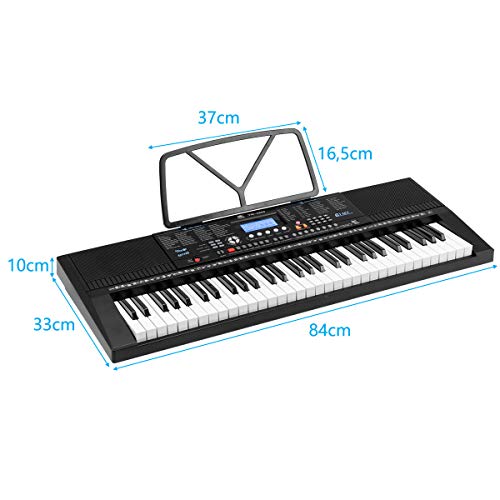 GOPLUS 61 Touches Piano Numérique Portable avec 300 Rythmes, 300 Sons,3 Modes d’Enseignement, Pupitre et Microphone… - Les Beatles, Paul McCartney, John Lennon, RIngo Starr, George Harrison GOPLUS 61 Touches Piano Numérique Portable avec 300 Rythmes, 300 Sons,3 Modes d'Enseignement, Pupitre et Microphone… – Image 8