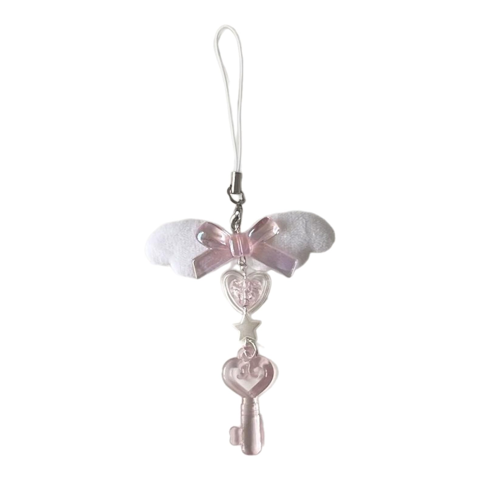 Hredyqw Stylish Bowknot Chain Customized Hangings Pendant Decoration for Phone Lanyard Chain
