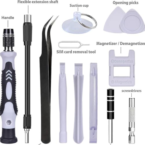 Image of higadget Screwdriver Set, 115‑in‑1 Precision Magnetic Screwdriver Kit for Electronics Repair, Mobile, Laptop, Game Console Tool Set with S2 Steel Bits, Ergonomic Handle & Case