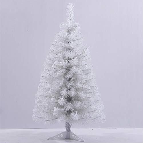 Albero di Natale Artificiale Bianco Piccolo per addobbi da Decorazioni casa 90CM 135 Punte con Base in plastica Piccolo da Poter sistemare Dove Si Desidera