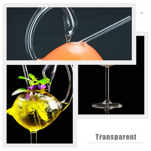 Vasos de cóctel de cristal transparente BETOOKY juego de 2 copas de diseño cisne 178ml para bar 6