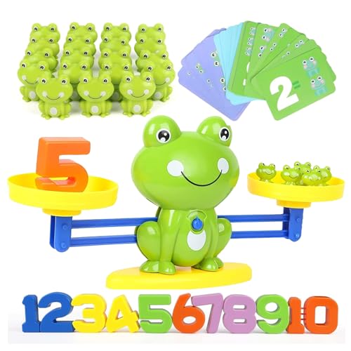 Probuk Juguete de Matemáticas,Juegos Matematicos Balanza para Niños, Rana Equilibrio Juego de matemáticas,Number y Matemáticas Aprendizaje Juguetes Educativos para Niños y Niñas（Mayores de 3 años）