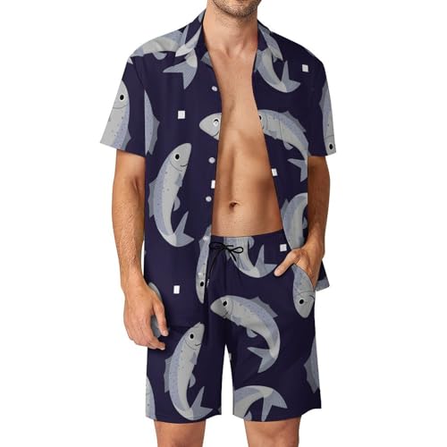 Ensemble 2 pièces homme tenue de plage courte décontractée à boutons