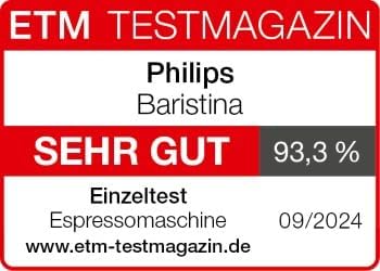 Philips Baristina Machine à expresso, Mouture, tassage et infusion automatiques, 16 bars, Expresso, Lungo, Format compact, Blanc naturel avec porte-filtre blanc, Machine à café avec broyeur BAR305/00 - 2