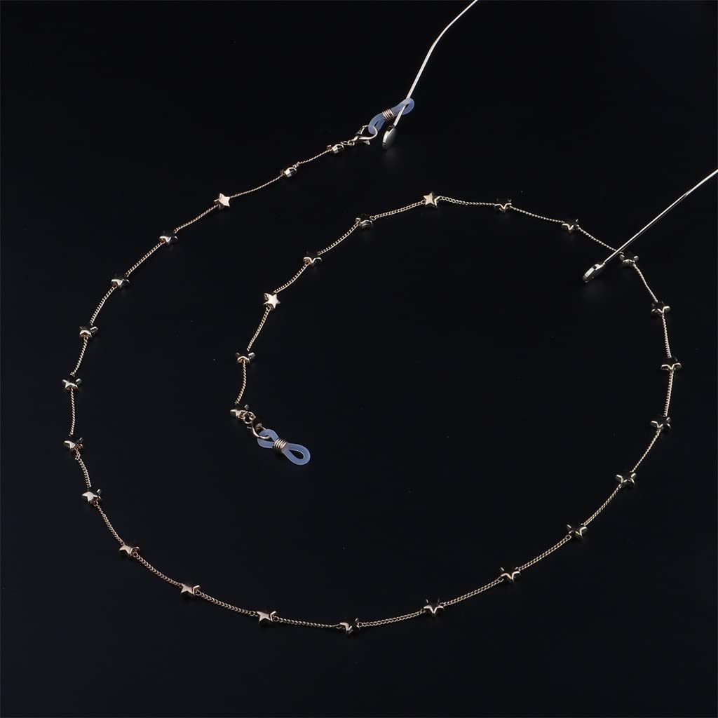 Mode Gold Star Brillenkette Kette Brillenkette Anti-Verlust-Kette