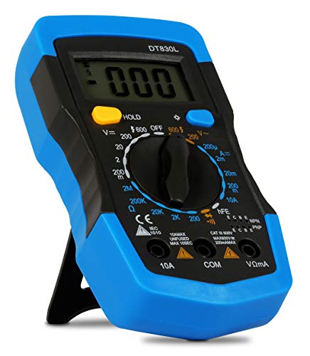 Multímetro Digital Profissional Portátil Corrente Ac + Dc Tensão 200M~600V Bateria 9V Teste Bipe