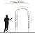 Lalahoni Garden Arch Arbor Trellis, 8ft Tall Outdoor Archway for Climbing Plants, Durable Garden Arch for Lawn, Party, Ceremony Wedding Decoration, Black