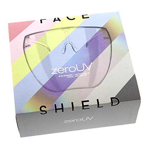 zeroUV – Protetor de rosto completo para viseira de vidro/óculos de sol (antiembaçamento/filtro de l