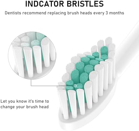 Toothbrush Heads for Philips Sonicare Replacement Brush Heads with Protective Cover Soft Dupont Bristles Electric Toothbrush Replacement Heads for Oral Health, 16 Pack - 4