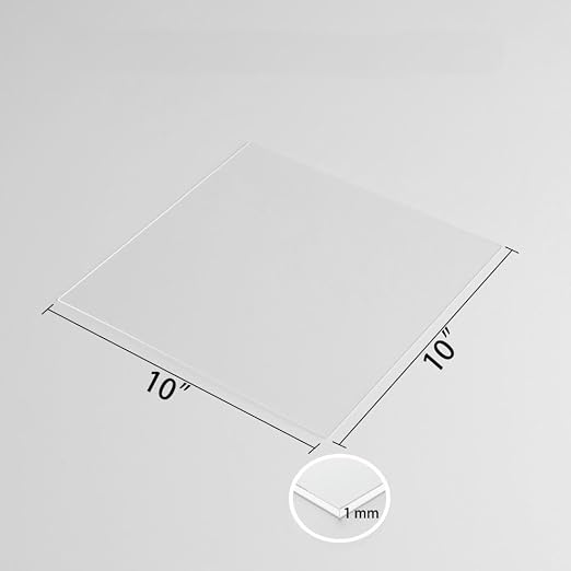 Pack de 10 láminas acrílicas transparentes de 10"x10"x0.04" miniatura 2