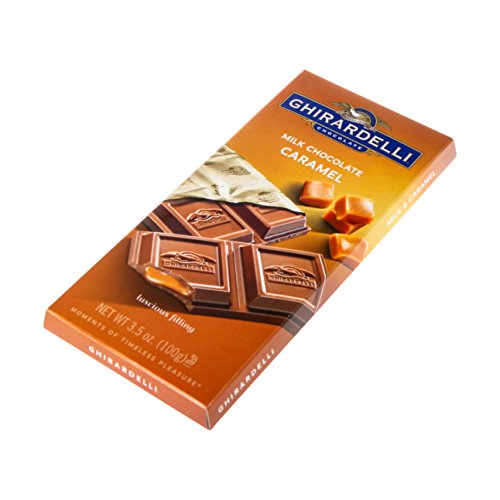 GHIRARDELLI Milk Chocolate Bar with Caramel Filling, 3.5 OZ Bar