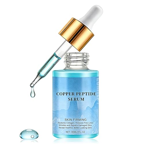 GHK-CU Copper Peptides Serum, GHK CU Anti Aging Serum for Women, Anti Wrinkle Serums with Hyaluronic Acid, Reduce Fine Lines & Repairs Damaged Skin, Improve Skin Elasticity, 30ML