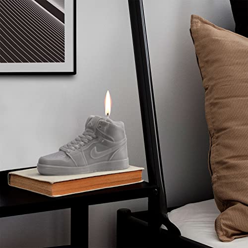 Emmill Extra Large Sneaker Shoe Candle - Grey - 7” X 4” - Vanilla Scented, Realistic Detail, 100% Soy Wax, Strong Cotton Wick. Perfect Decoration For Home Decor, Living Room, Bedroom #TOP4