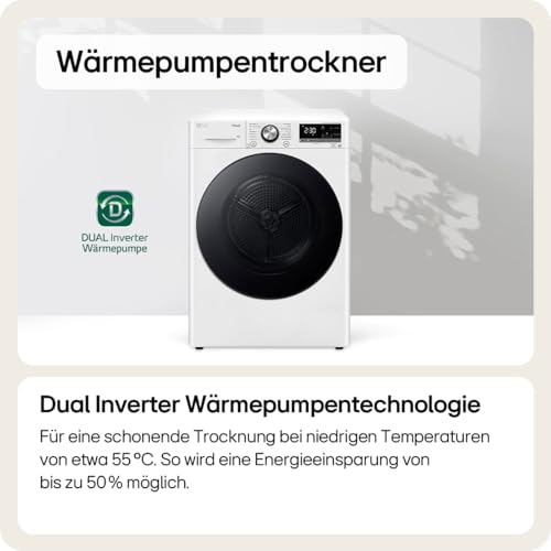 LG RT90V9W Wärmepumpen-Trockner 9 kg Weiß