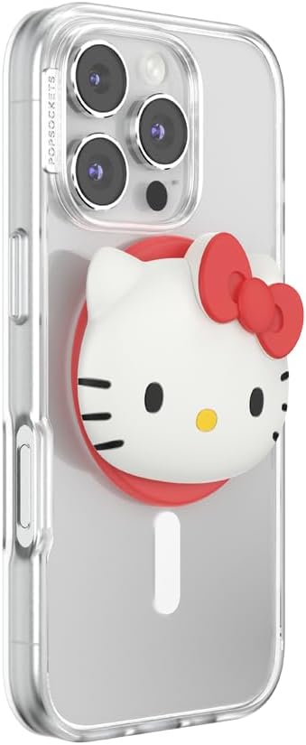 PopSockets Phone Grip for MagSafe, Magnetic Holder, Phone Stand, Hello Kitty - PopOut Hello Kitty