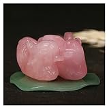 EKFBQBGW Mandarin Duck Rose Quartz Crystal FigurineStone Decorazione regalo di San Valentino decorazione della stanza