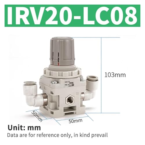 Régulateur IRV20-LC08 T3 de pression avec manomètre et support - 3