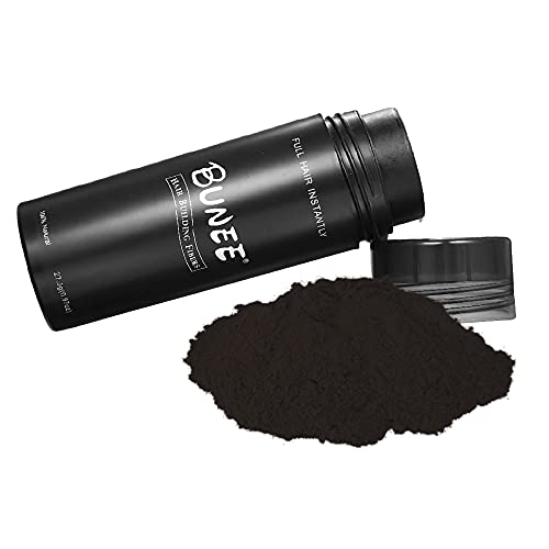 Bunee Hair Fibres - Hair Thickener - Hair Loss Coverage in 30 Seconds - 100% Natural Cotton Hair Powder Women and Men (Black 27.5g) - Image 4
