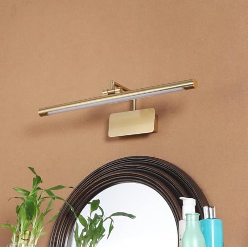 Image of JACKAL 18W LED 3in1 Mirror Lights (Brass Gold Body), Adjustable Bathroom Vanity Sconce Makeup Wall Light, Dressing Table Cabinet Picture Photo Frame Lights (White, Warm White, Natural White)