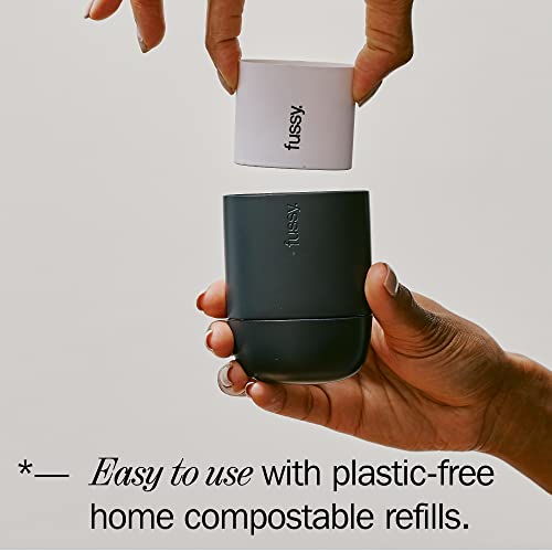 Fussy - Natural Refillable Deodorant for Men and Women - Lilac Case & Variety Refill Pack - Wide Eyed Citrus, Night Tales Flora & Wavy Days Mint - Aluminium Free - Vegan & Cruelty Free - Image 6