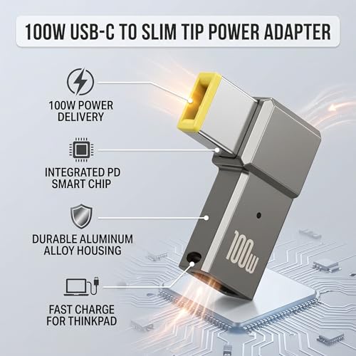 Chargeur USB C 100W rectangulaire pour ordinateur portable ThinkPad Yoga Keenso - 4