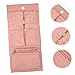 GALPADA Jewelry Storage Organizer Bag for Travel Portable Soft Travel Case for Earrings Rings Necklaces Bracelets Fashionable Pink Jewelry Pouch