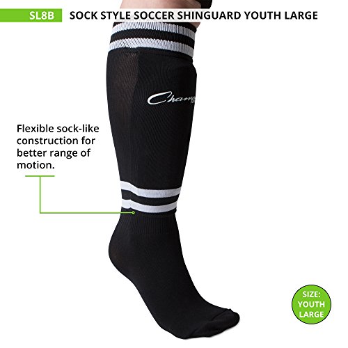 Champion Sports Youth Sock Style Soccer Shin Guards