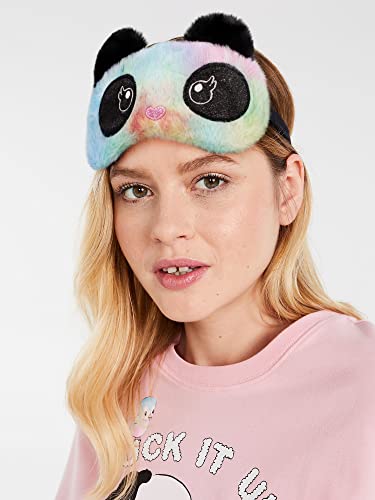 Image of Jenna Eye Mask for Sleeping with Adjustable Strap Super Soft Sleeping Mask Blind Fold for Comfortable Sleep Travelling Sleep Mask (Fur Fuzzy Multi)