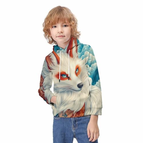 Sweat à capuche renard 3D pour garçon de 13 à 15 ans - 3