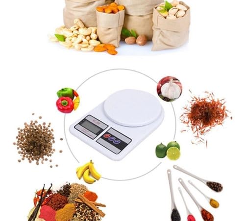Balança Digital de Cozinha, Até 10 kg, Escala 1 grama, pesar comida
