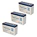 PS-6100 6V 12AH F1 Rechargeable Battery - 3 Pack