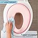 Todays Kids Toddler Potty Training Seat - Toddler Toilet Seat Attachment for Boys & Girls w/Splash Guard, Non-Slip Grip for Secure Fit, Fits Standard Round & Oval Toilets, Storage Hook Included, Pink
