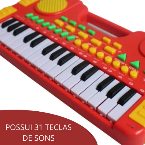 Importway, BW104, Teclado Piano Musical Infantil 31 Teclas com Gravador