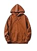 JMIERR Sweatshirts for Men UK Casual Cotton Pullover Oversized Hoodies Casual Long Sleeve Sweater Top,Brown,Large #3