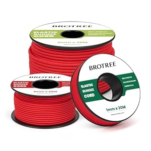 Brotree Gummischnur 1mm x 10m Rot